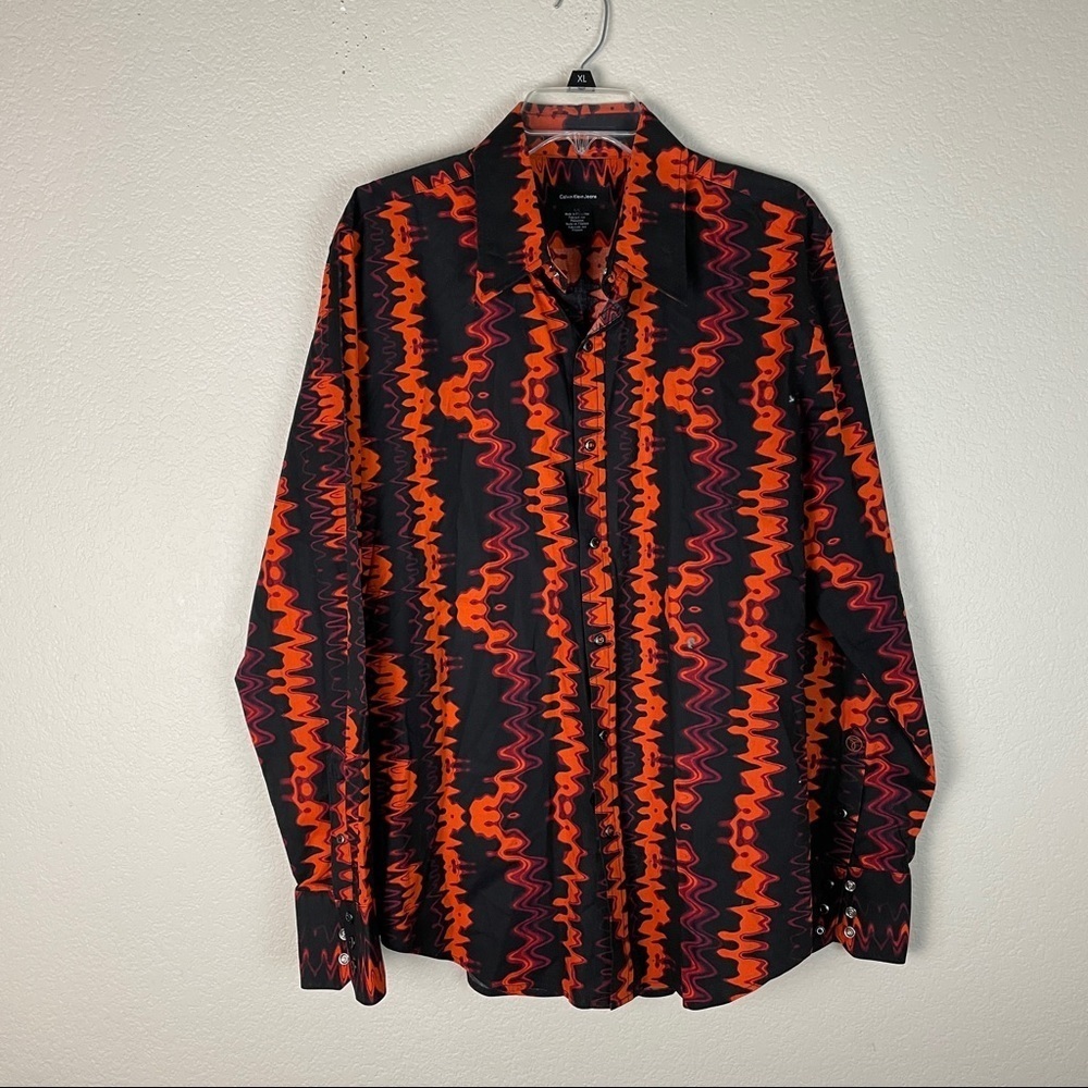 Calvin Klein Jeans Western Button Up Shirt Large